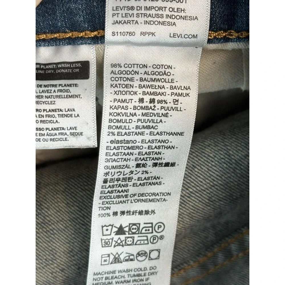 Levi's 541 Jeans Mens 34x32 Med Wash Blue Athletic Tapered Stretch Denim Casual